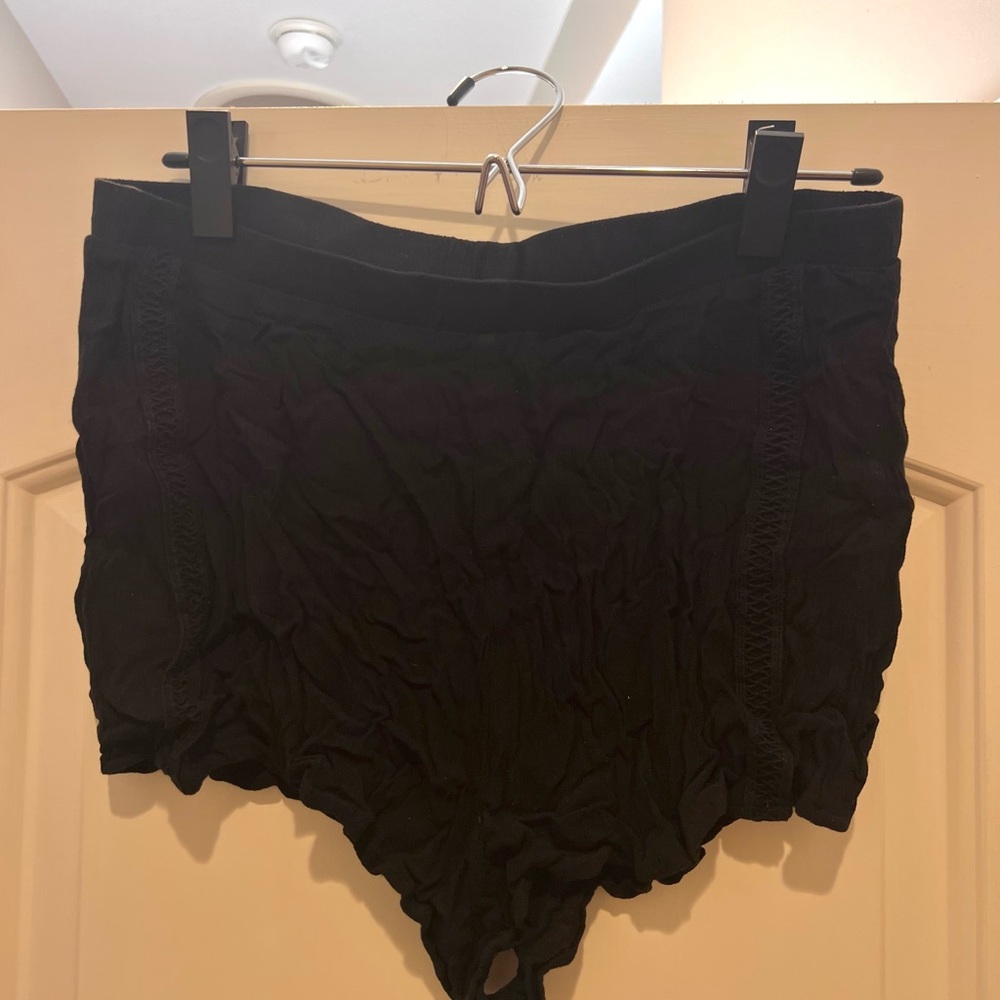 Kendall & Kylie Black Lace Trim Shorts